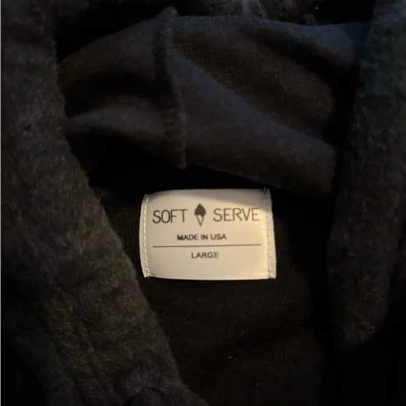 Soft Serve Clothing black/Charcoal Hoodie - Picture 2 of 2